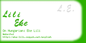 lili eke business card